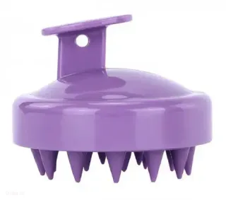 Masážní kartáč na mytí hlavy fialový