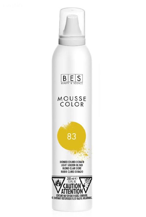 Bes barevné pěnové tužidlo 83 světlejší blond zlatá 200 ml