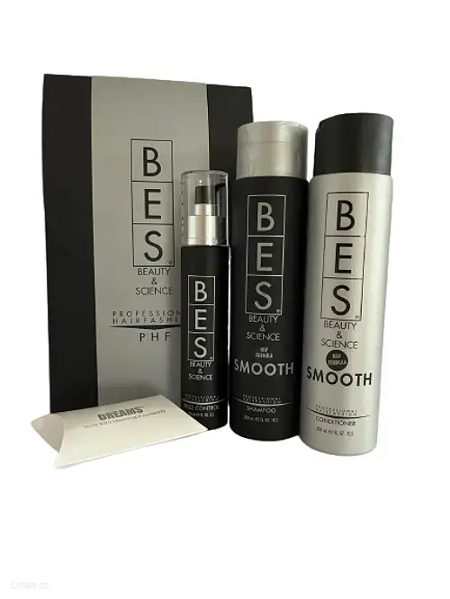 Bes dárková sada Smooth šampon, balzám a Frizz Control