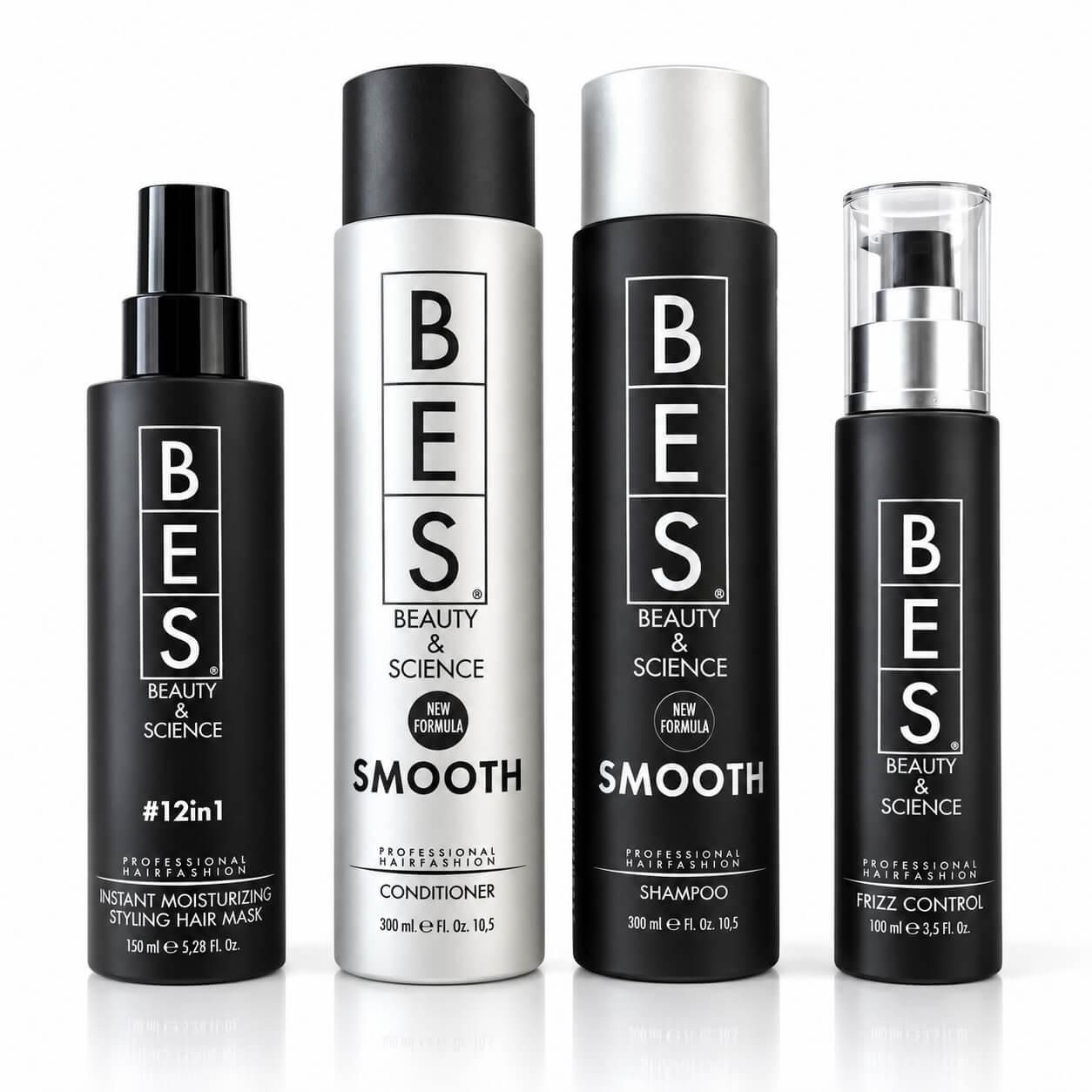 Bes Smooth Hair Set – Profesionální péče proti krepatění pro dokonale hladké vlasy