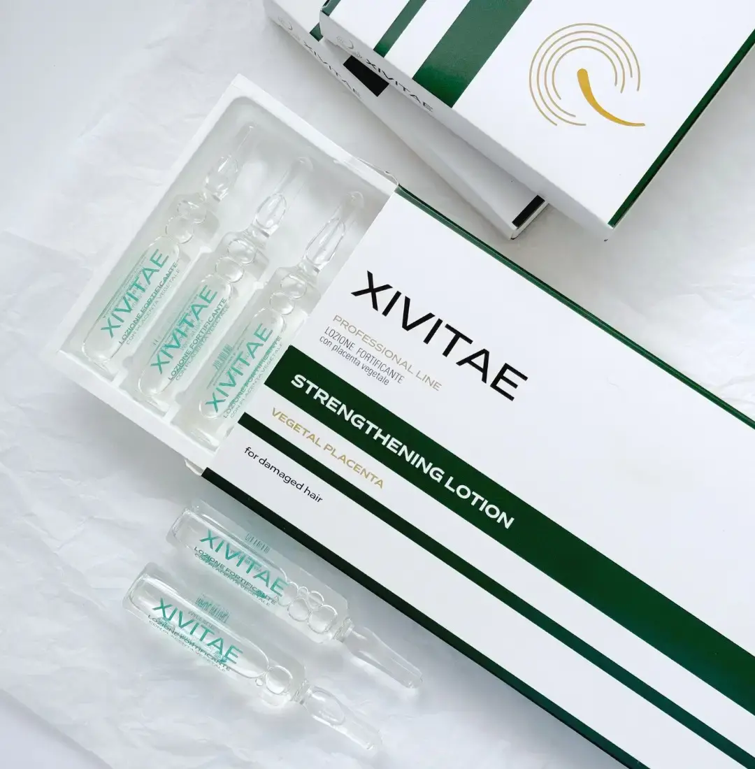 Xivitae Vegetal Placenta posilující vlasové ampule 10×10 ml | Obnova & hydratace