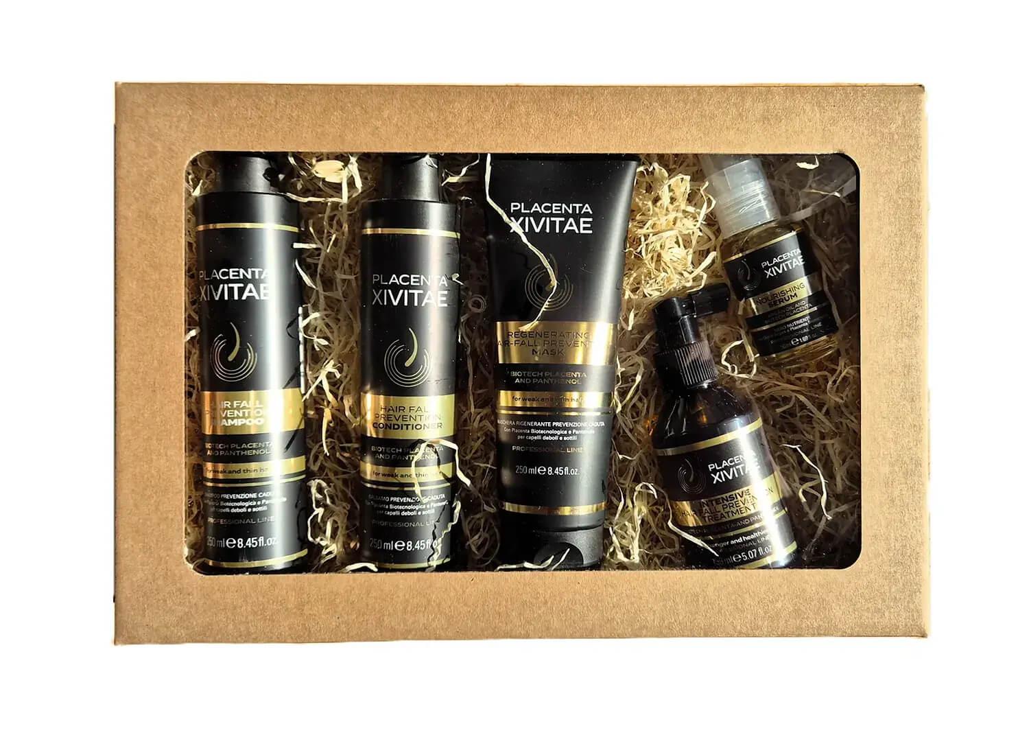 Placenta Vitae dárková sada na podporu vlasů 5 kusů kompletní kúra