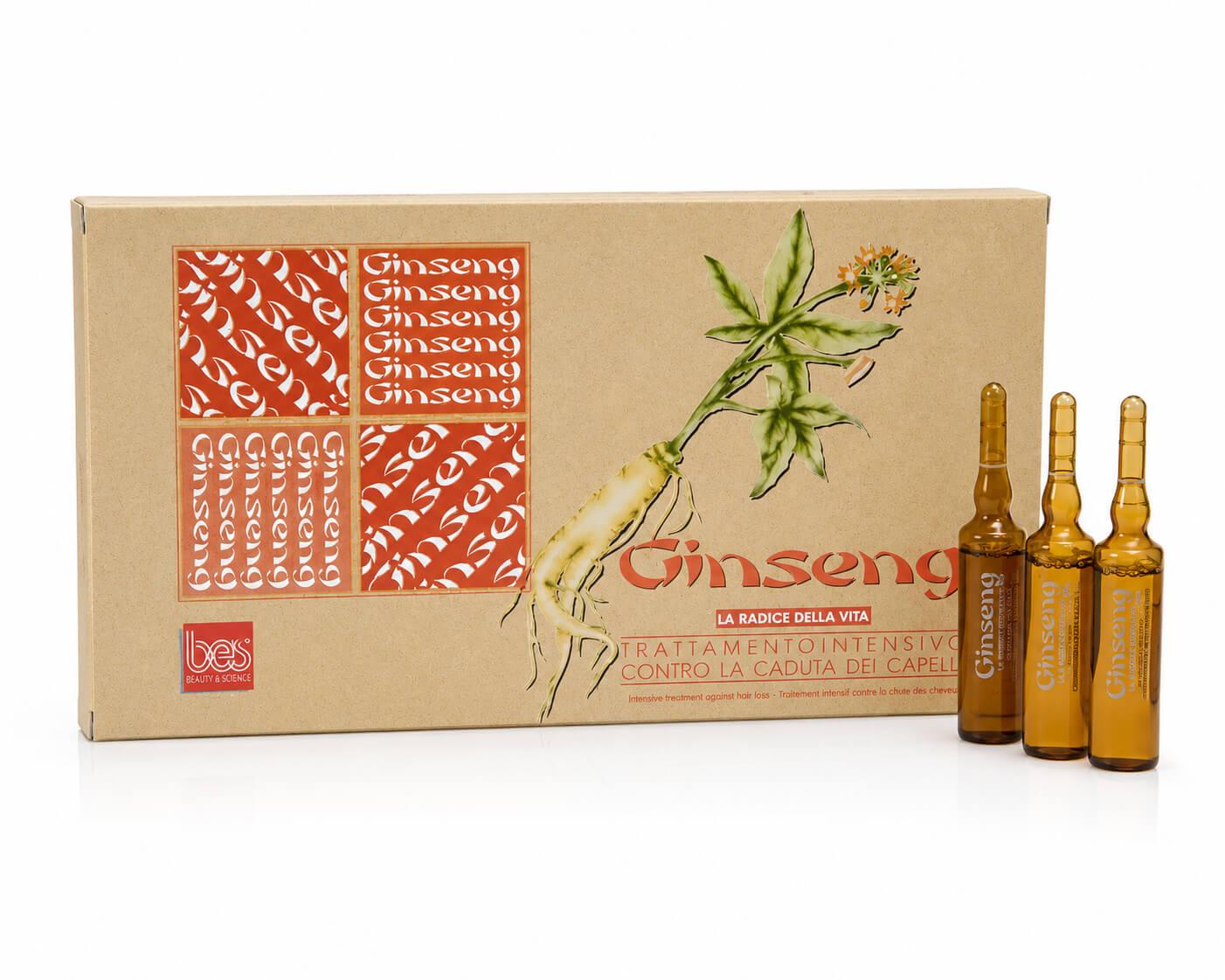 Bes Ginseng Ampule proti padání vlasů s Žen Šenem 12 x 10 ml
