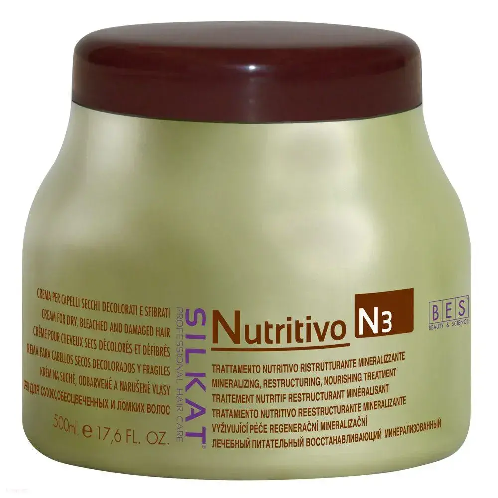 BES Silkat Nutritivo N3 Regenerační maska 500 ml – intenzivní péče pro extrémně poškozené vlasy