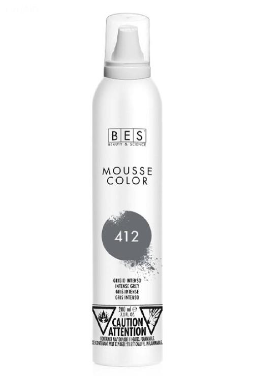 Bes barevné pěnové tužidlo 412 intenzivní šedá 200 ml