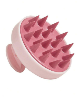 Masážní kartáč na mytí hlavy dvojitá růžová