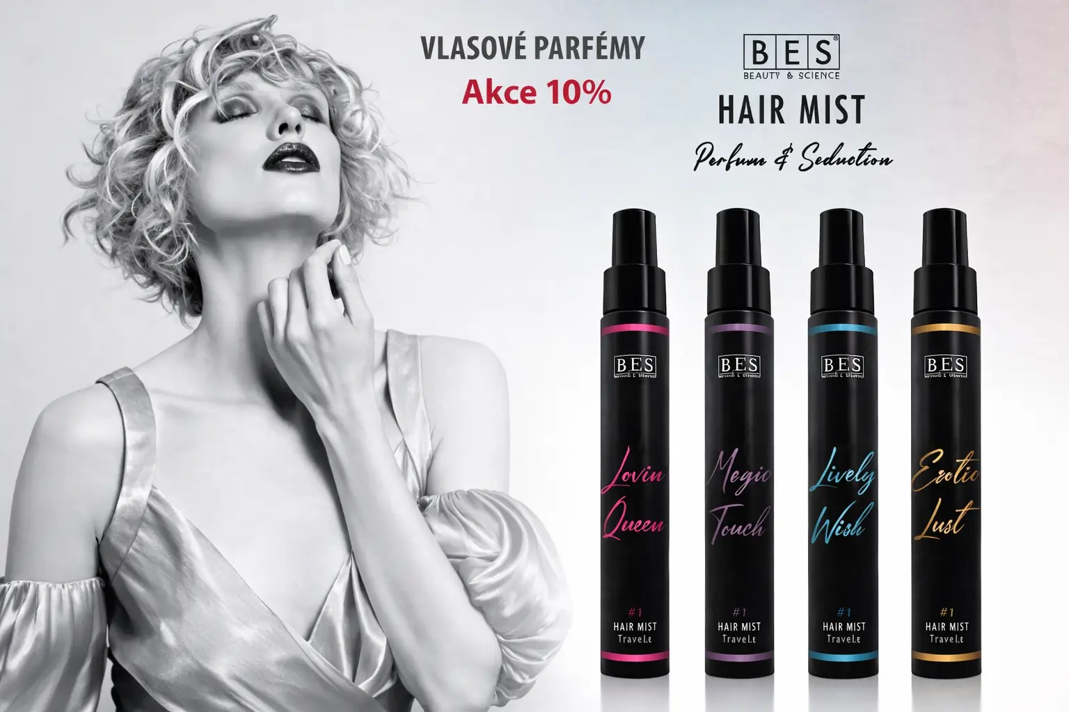 Luxusní parfémy na vlasy BES – dlouhotrvající vůně bez zatížení
